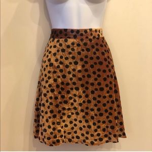 Madewell Velvet Circle Mini Skirt in Leopard Dot